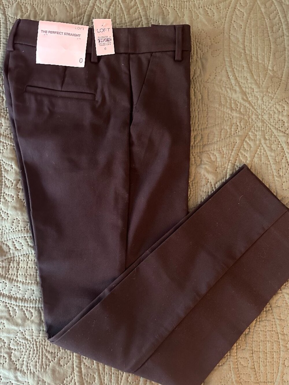 LOFT Black The Perfect Straight Leg Work Pants | NWT Professional | Size 0